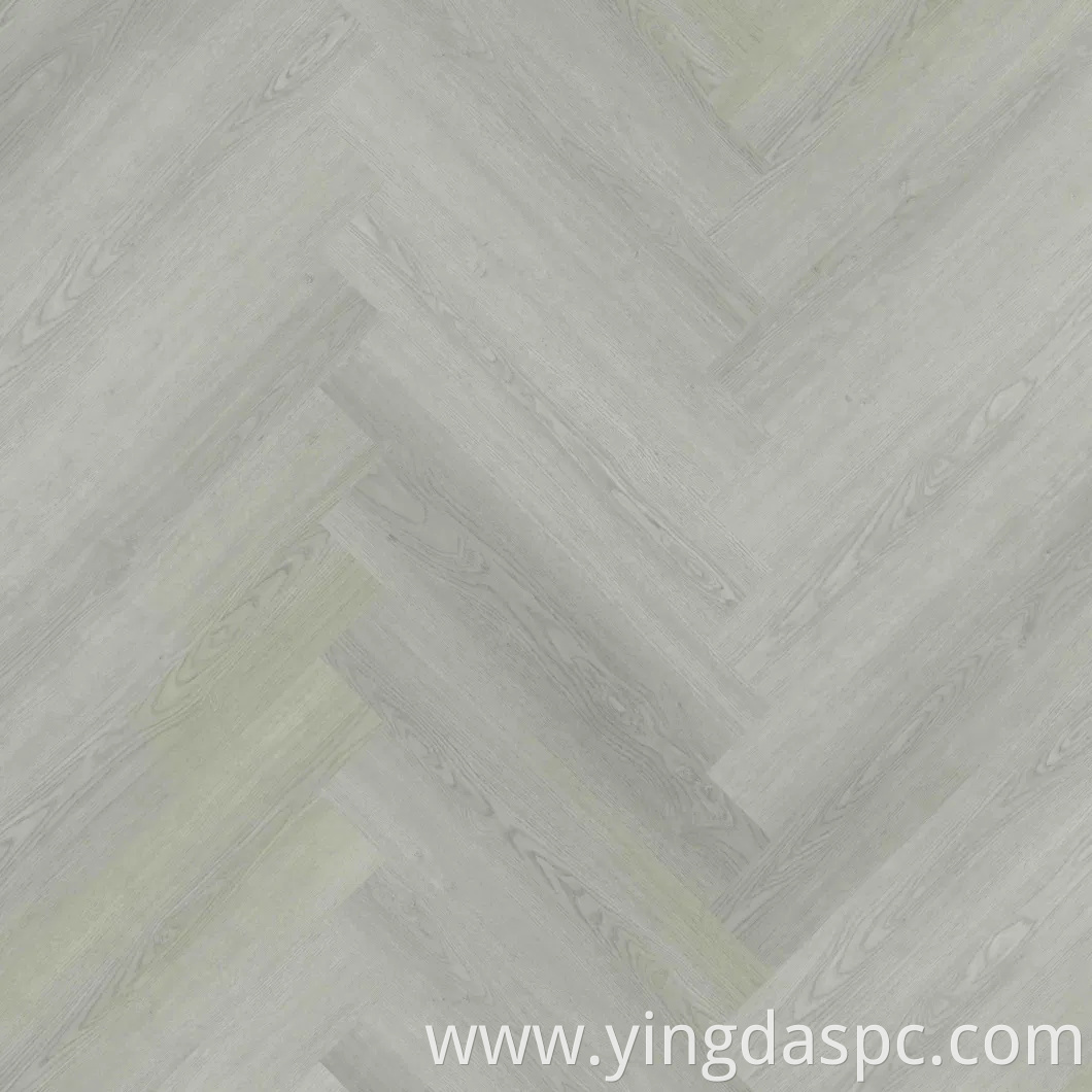 Herringbone Oak Grain Spc Vinyl Flooring for Commercial & Household